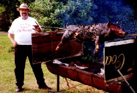 Bob Trott conducts his 23rd Pig Roast on 23rd June 2001